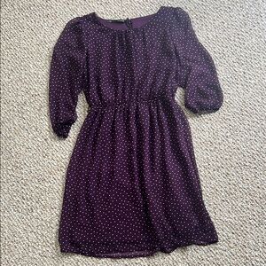 Maurices Purple Polka Dot Dress